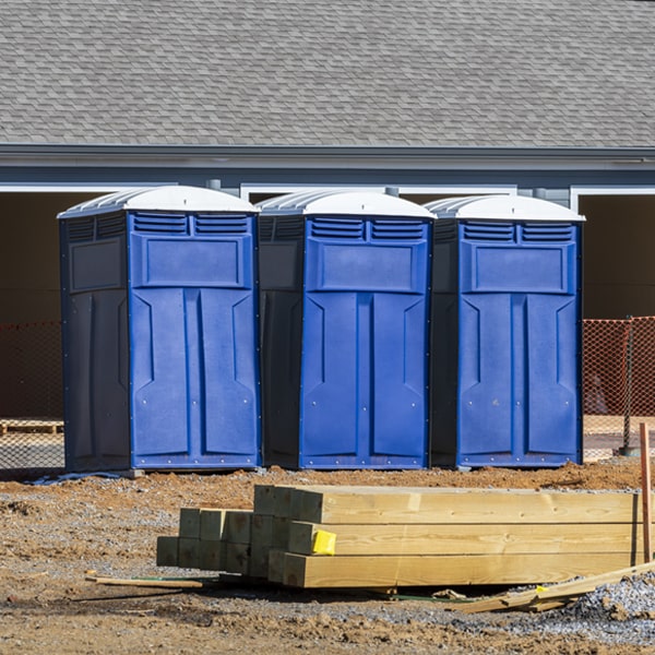 how can i report damages or issues with the portable restrooms during my rental period in North Conway